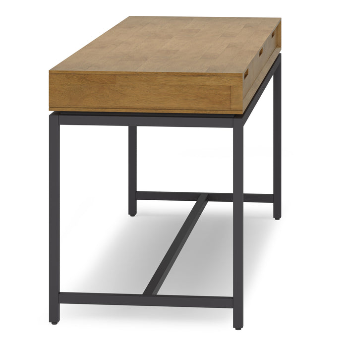 Banting - Mid Century Wide Desk - Medium Saddle Brown