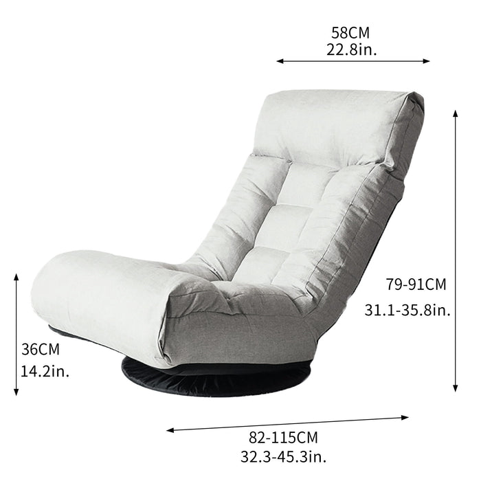 Adjustable Japanese Reclining Floor Chair Sofa With Metal Frame For Living Room