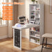 Folding Desk With Storage, Foldable Convertible Writing Table With Blackboard And Shelves For Home Office Home Essentials