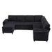 Convertible U-Shaped Sectional Sofa Bed With USB Ports And Storage Hearth and Haven