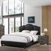 Full Size Bed With Unique Headboard - Black Home Essentials