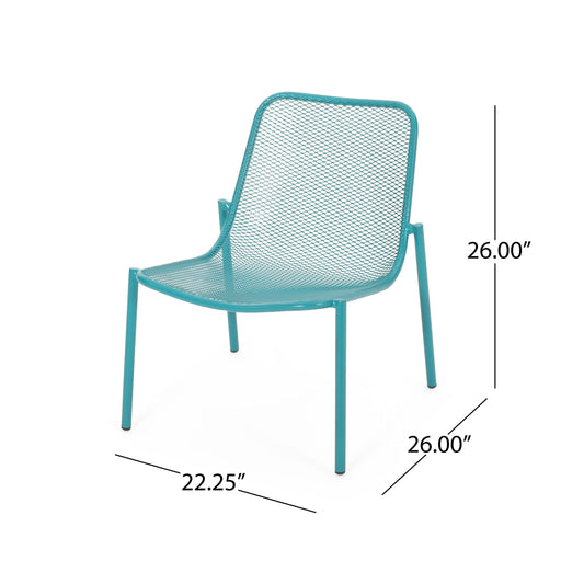 Outdoor Iron Chair With Design Noble House