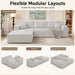 Modern L-Shaped Sectional Sofa With Left Facing Chaise Home Essentials