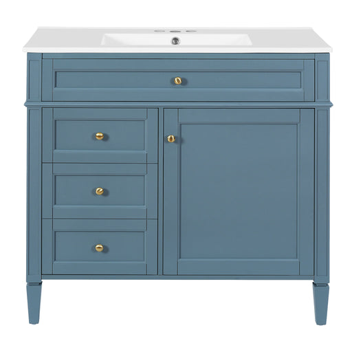 Bathroom Vanity With Top Sink, 2 Drawers And Tip Out Drawer Hearth and Haven