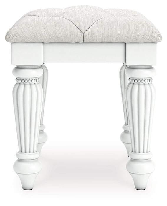 Kozlani - 3 Pc. - Vanity, Mirror And Stool - White Signature Design by Ashley®