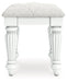 Kozlani - 3 Pc. - Vanity, Mirror And Stool - White Signature Design by Ashley®