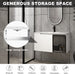 Wall Mounted Bathroom Vanity With Sink, 2 Soft Close Doors, Cabinet & Half Door Home Essentials