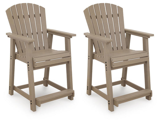 Seacliff Beach - Barstool (Set of 2) - Medium Brown Signature Design by Ashley®