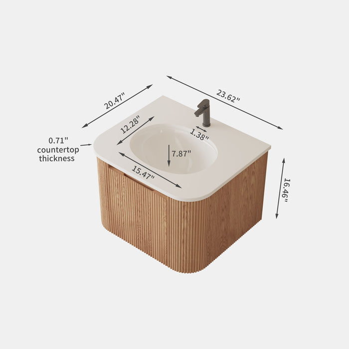 Wall Mounted Bathroom Vanity With Sink Home Essentials
