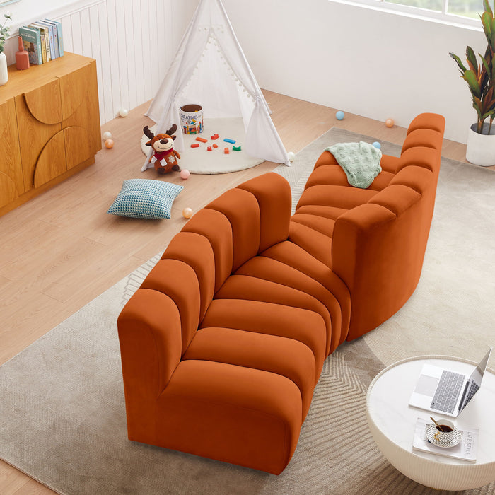 Arc - Velvet 4 Piece Sofa Meridian Furniture