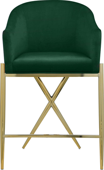 Xavier - Counter Stool with Gold Legs Meridian Furniture