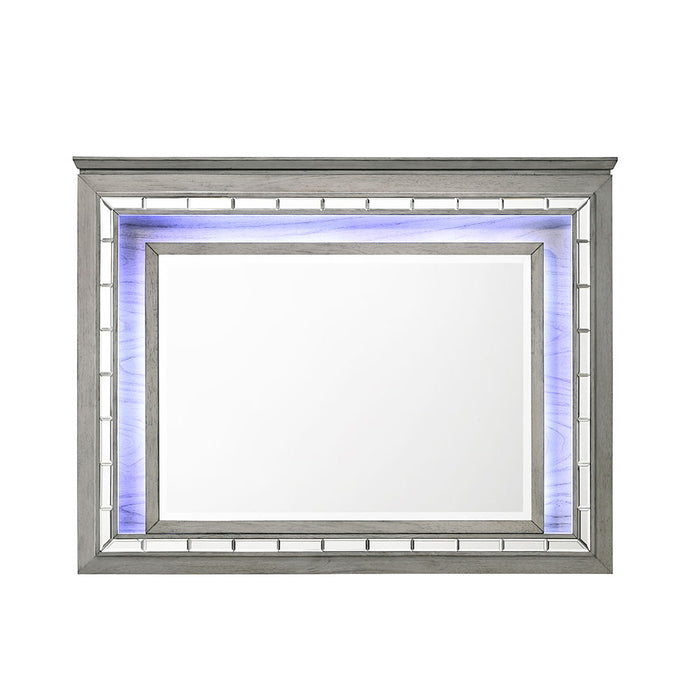 Antares - Mirror With LED - Light Gray Oak