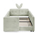 Cute Rabbit Ear Upholstered Platform Bed Frame With Safety Rail Home Essentials