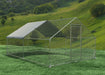 Large Metal Chicken Coop, Walk In Poultry Cage Hen Run House Rabbits Habitat Cage Spire Shaped Coop With Waterproof And Anti Ultraviolet Cover Daily Nest