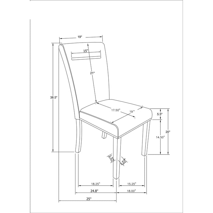 Extra Padded Dining Chair (Set of 2) Global Furniture USA