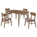 Whisten - Dining Set With Rounded Tabletop And Upholstered Chairs Furniture Max