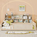 Platform Floor Bed With Guardrail Fence And Side Storage Shelves Home Essentials