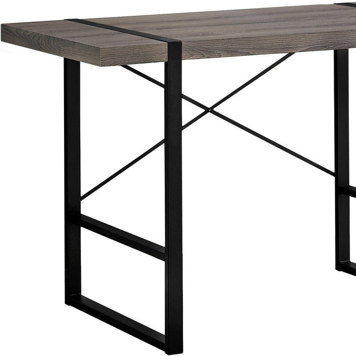 23.8" x 49" x 30" Computer Desk - Taupe And Black