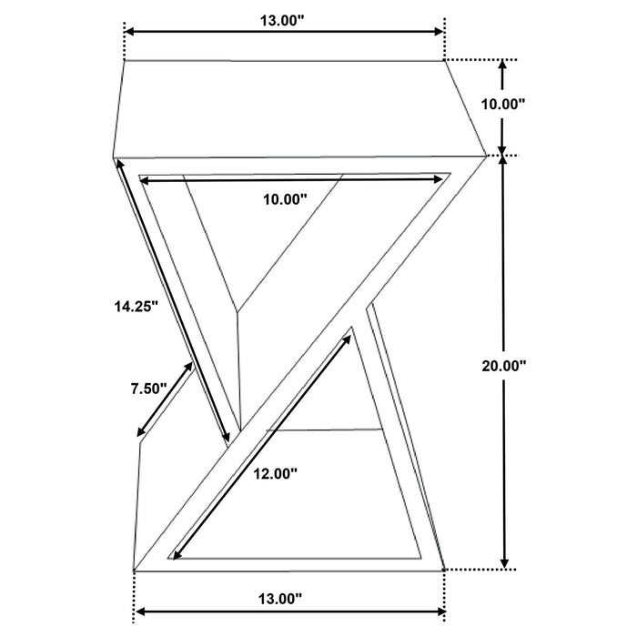 Accent Table Geometric Design - Natural Furniture Max