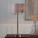 Lily - Contemporary Table Lamp - Polished Nickel / Gray Lumi Source