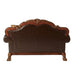 Dresden - Loveseat With 2 Pillows - Brown Synthetic Leather & Chenille, Cherry Oak ACME