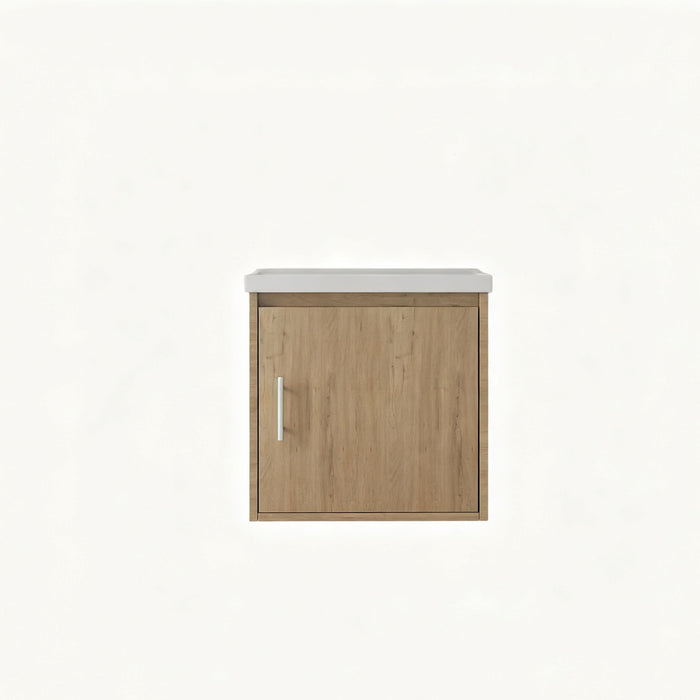 Floating Bathroom Vanity Combo, Wall Mounted Cabinet With Sink & Soft Close Doors For Small Bathrooms Home Essentials
