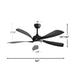 52" Ceiling Fan With 3 Color Dimmable LED Light, 5 Blades, Remote Control, Reversible DC Motor Daily Nest