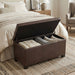 Dover - Storage Ottoman Bench - Distressed Brown Simpli-Home