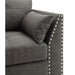 Laurissa - Chair With 3 Pillows - Light Charcoal Linen ACME