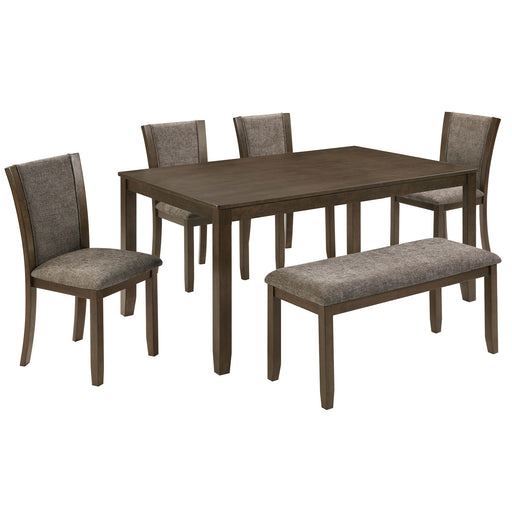 Dining Table Set With Upholstered Chairs, Rectangular Dining Table Set Home Essentials