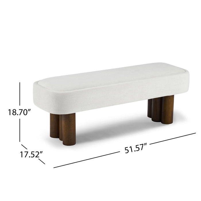 Indoor Upholstered Dining Bench Noble House