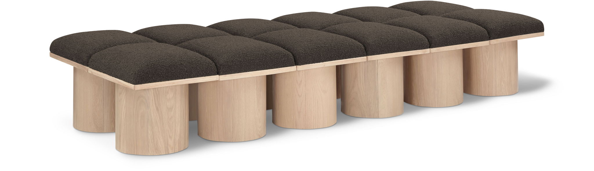 Pavilion - 12 Piece Modular Bench With Natural Base Meridian Furniture