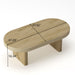Oval Fluted Coffee Table - Natural Home Essentials