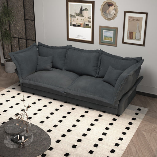 Modern Comfy Upholstered Sofa Cloud Couch, Deep Seat Couches With Multiple Large Soft Pillows Home Essentials