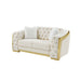2 Seater Loveseat Sofa With Button Tufted Diamond Grid & 2 Pillows For Living Room Home Essentials