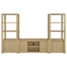 Susac - 3 Piece Entertainment Center With TV Stand And Media Towers - Light Oak Furniture Max