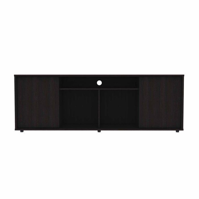 Tv Stand Media Center With Two Cabinets - Black