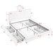 Upholstered Bed With Oversized Rabbit Ear Headboard, LED Lights & 4 Storage Drawers Home Essentials
