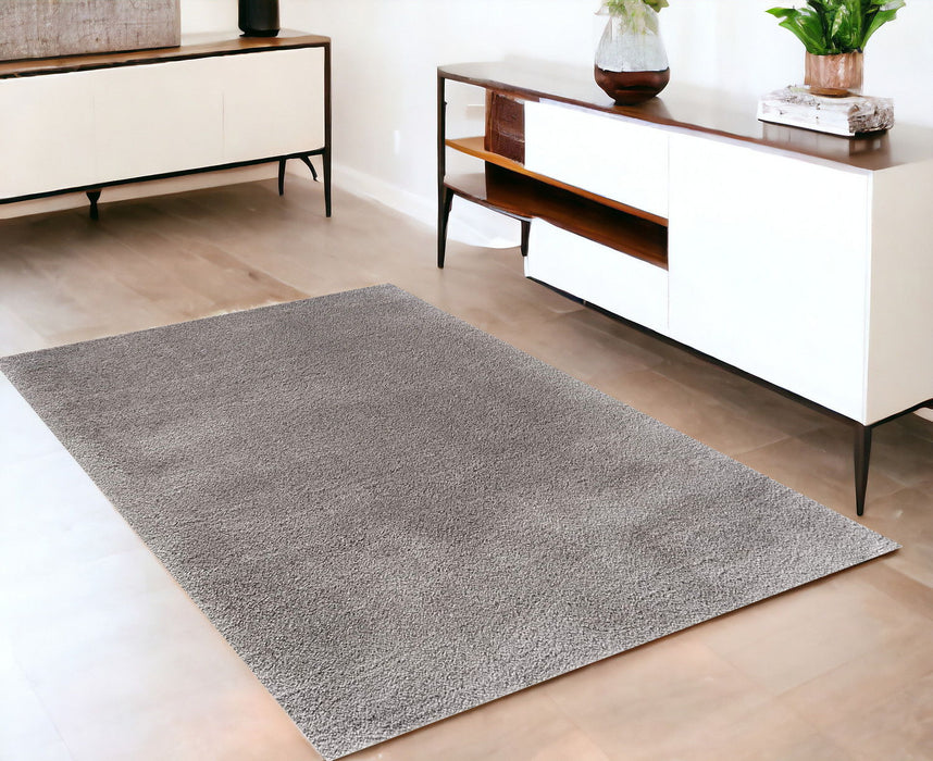 4' x 6' Modern Solid Shag Area Rug - Ivory