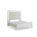 Bed With LED Lights Panel Headboard And Footboard Frame Home Essentials