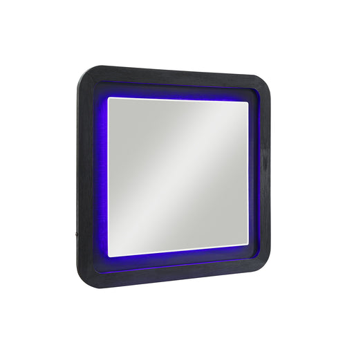 Beverly - Large Scale Wall Mirror For Dresser, Rounded Edges - Black White Global Furniture USA