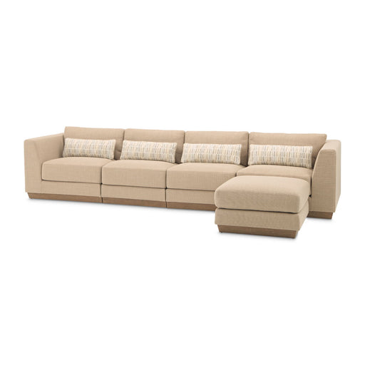 Portrait - 5-Piece Sectional - Toffee / Sienna Brown Michael Amini