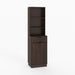 Tall Narrow Fluted Storage Cabinet With Trash Bin Compartment For Kitchen (Trash Can Not Included) Home Essentials