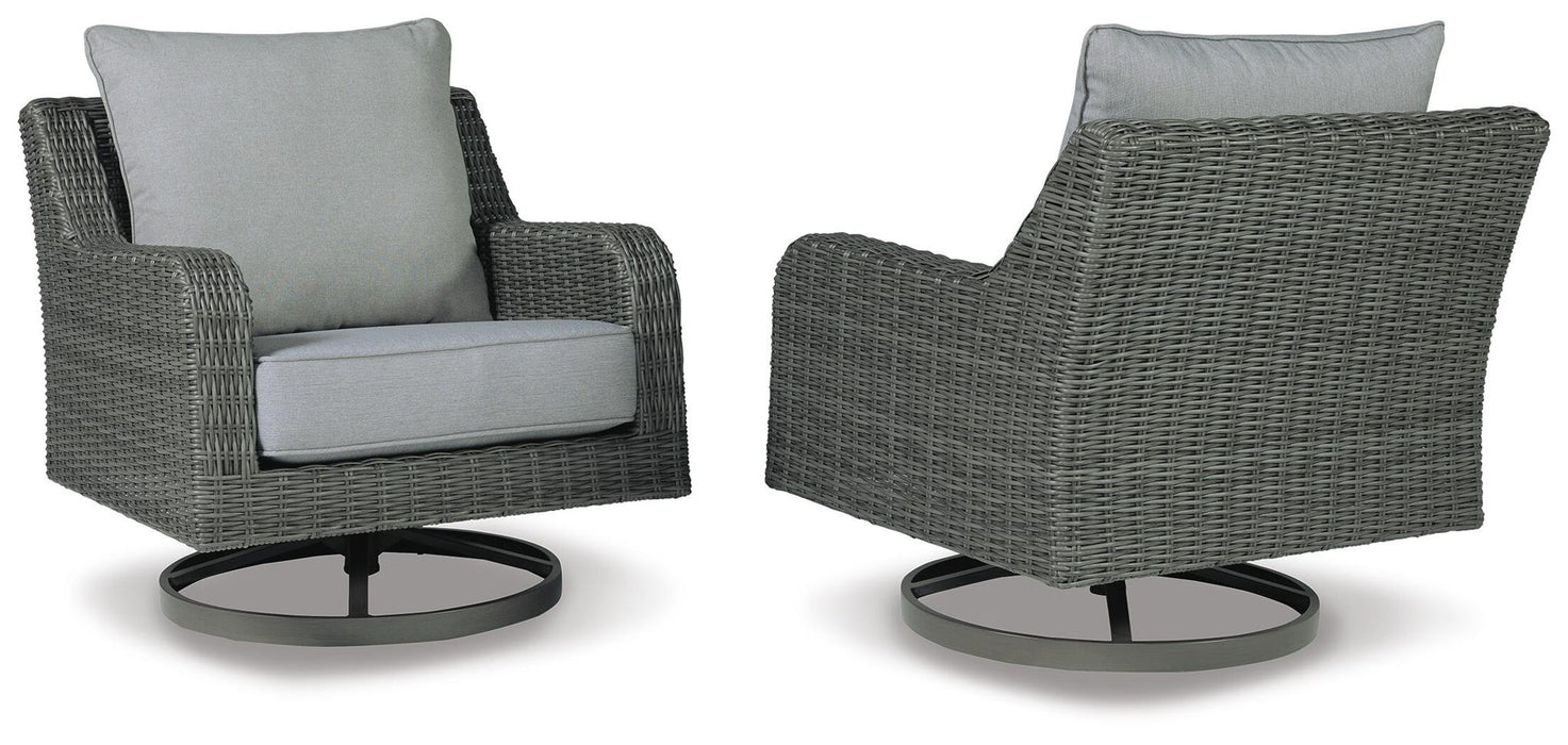 Elite Park - Swivel Lounge w/ Cushion - Gray Signature Design by Ashley®