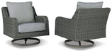 Elite Park - Swivel Lounge w/ Cushion - Gray Signature Design by Ashley®