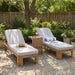 Outdoor Chaise Lounge Set With Side Table, 5 Position Adjustable Patio Recliner Noble House