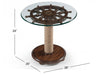 Beaufort - Round Accent Table With Base And Glass Top - Dark Oak Magnussen Furniture