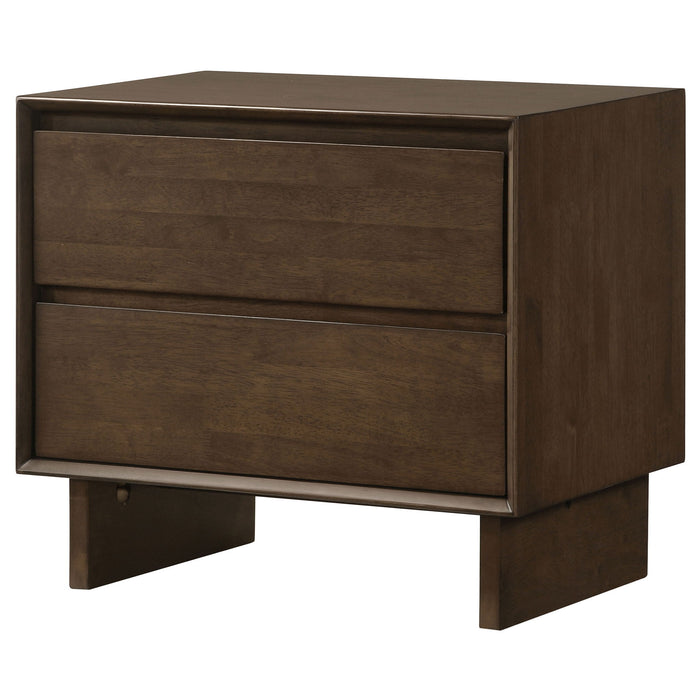 Hemlock - 2 Drawer Nightstand Bedside Table - Brown