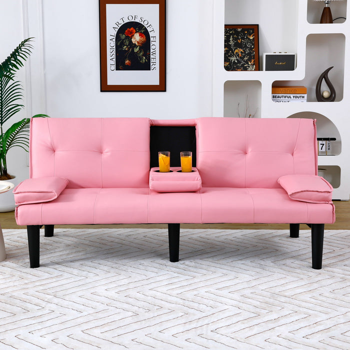 Sofa Bed With Foldable Design And Cup Holder Home Essentials