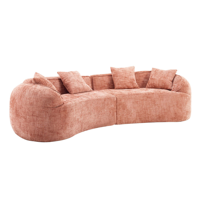 Curved Compressed Sofa, Nordic-Style Design For Living Room Home Essentials